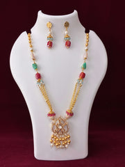 Kundan Ruby, Turquoise Flavour Pendant set