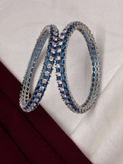 CZ Studded Blue Luxe Bangle