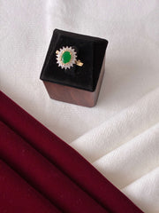 CZ Emerald Green Elegant Finger Ring