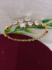 CZ Stretchable Multi Hearts Kada