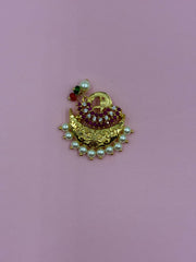 Antique Ruby and Moti draw Nose Ring