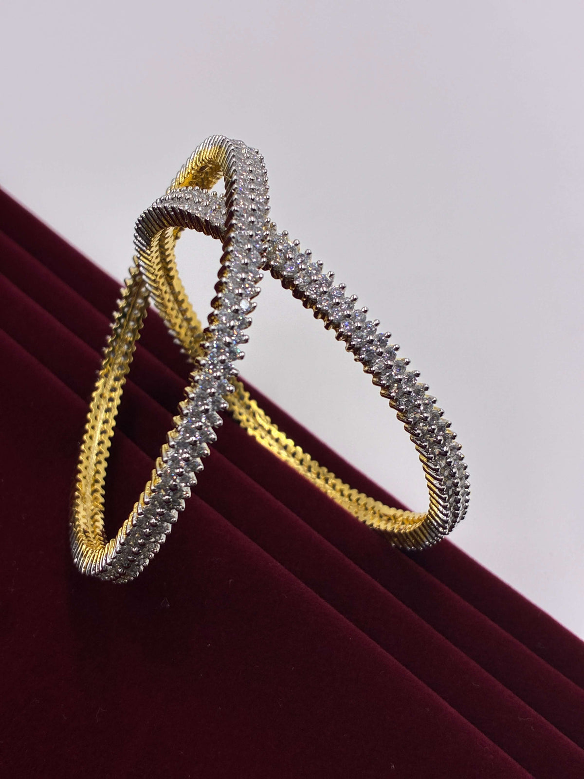 CZ sparkle two line Bangle