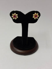 CZ Ruby Traditional Seven stone Stud