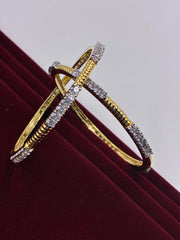 CZ intermittent sparkle line Bangle