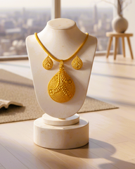 Antique Pear Shape Golden Pendant set