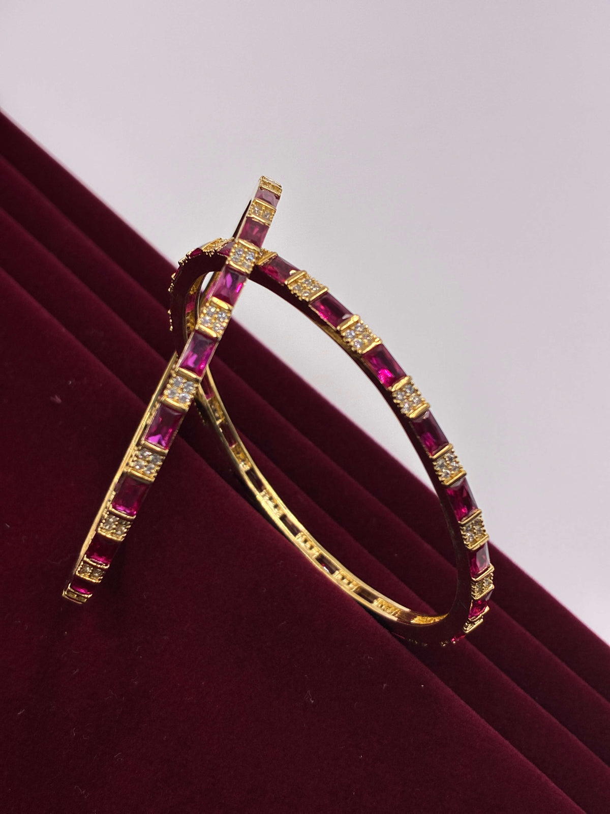 CZ Ruby Luxe line Bangle