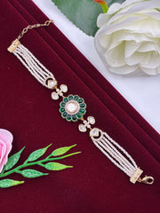 Kundan Emerald Luxe Bloom Bracelet