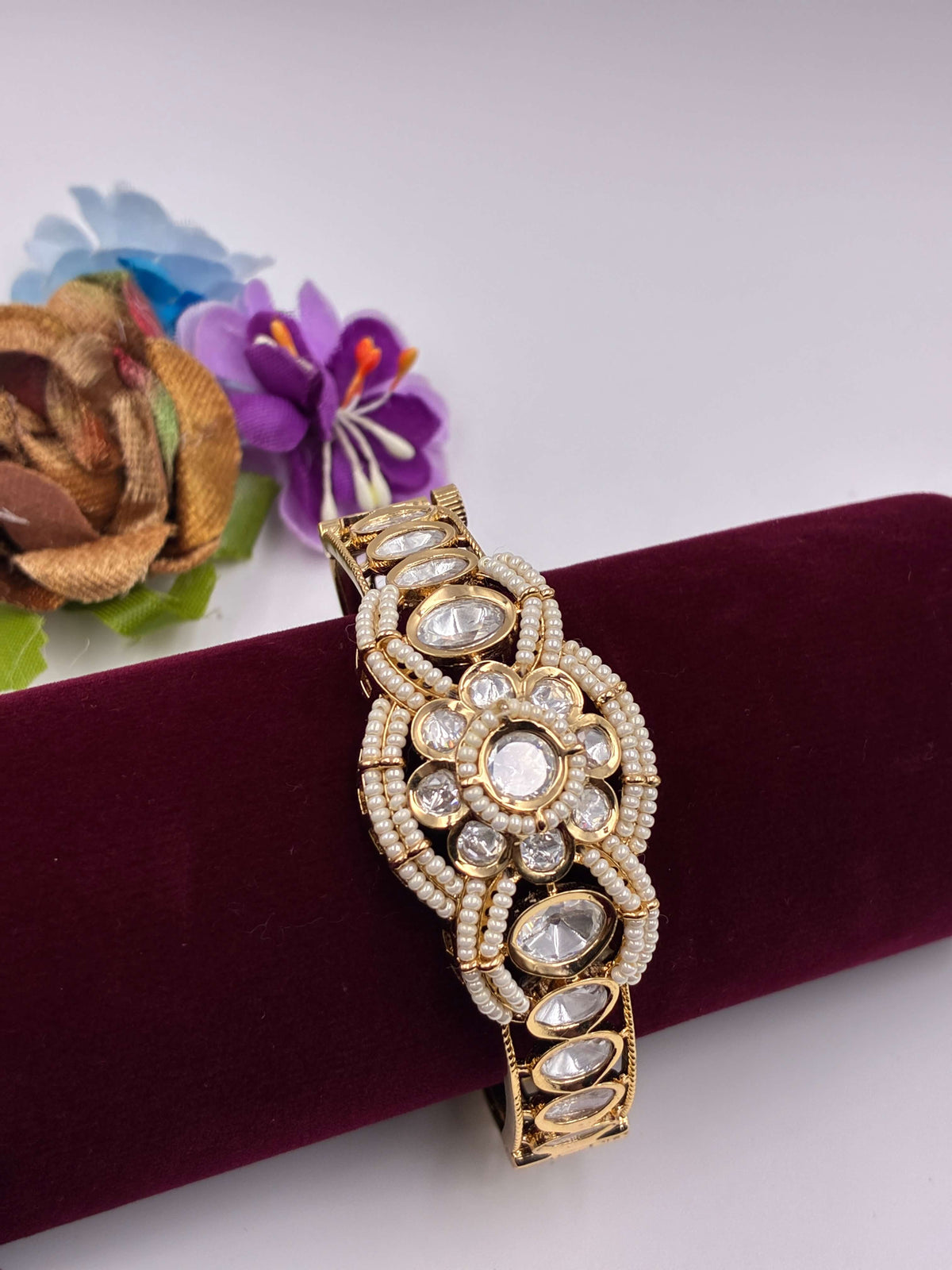 Kundan Beads Royale Openable Kada