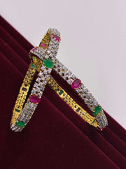 CZ Emerald Ruby Designer Bangle