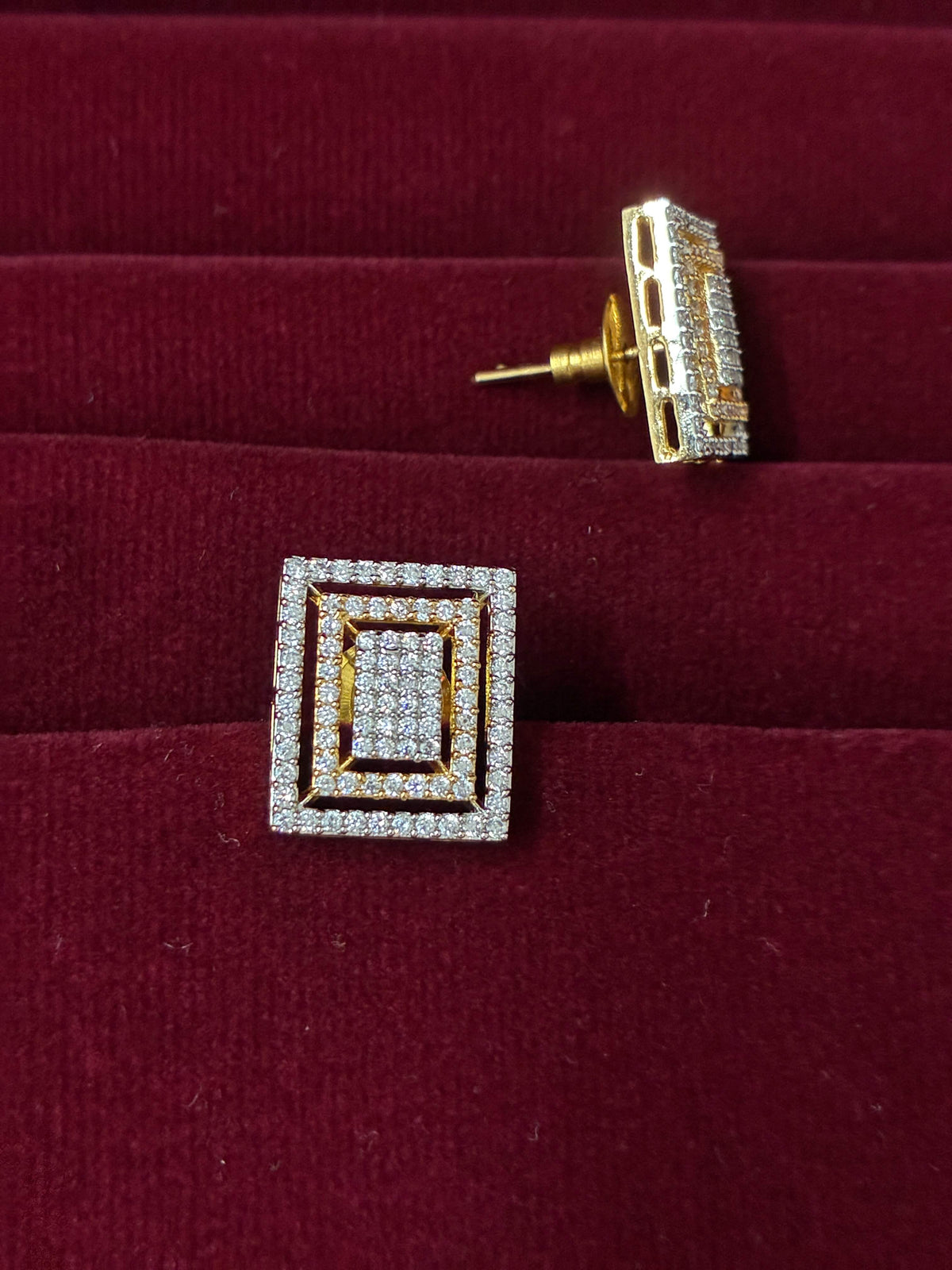 CZ Rectangular designer Stud