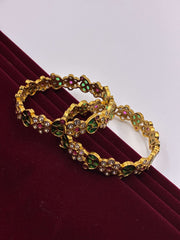 Antique Multicoloured Polki Bangle