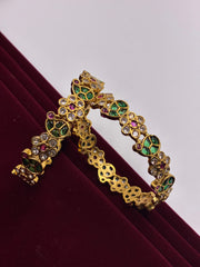 Antique Multicoloured Polki Bangle