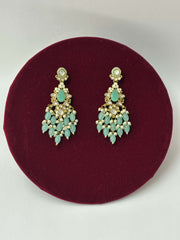 Indo Western Turquoise Blue Drop Earring
