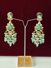 Indo Western Turquoise Blue Drop Earring