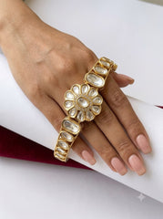 Kundan Elegant Floral Openable Kada