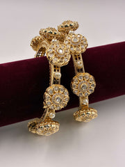 Kundan Brilliant Floral Openable Bangle