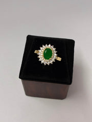CZ Emerald Green Elegant Finger Ring