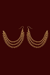 Antique Three tier Ghungroo Ear chain