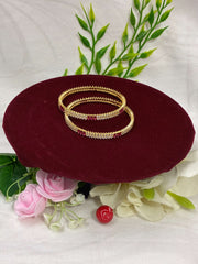 CZ Ruby Studded Bangle