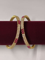 CZ Ruby Studded Bangle