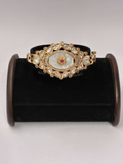 Kundan Openable Mother of Pearl Kada