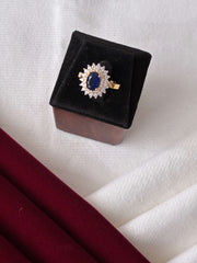 CZ Royal Blue Elegant Finger Ring