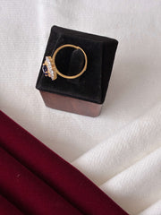 CZ Royal Blue Elegant Finger Ring