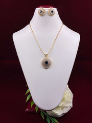 CZ Indigo Elegant Pendant Set