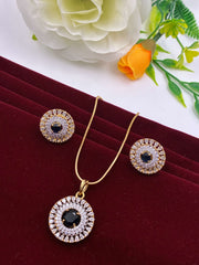 CZ Indigo Elegant Pendant Set
