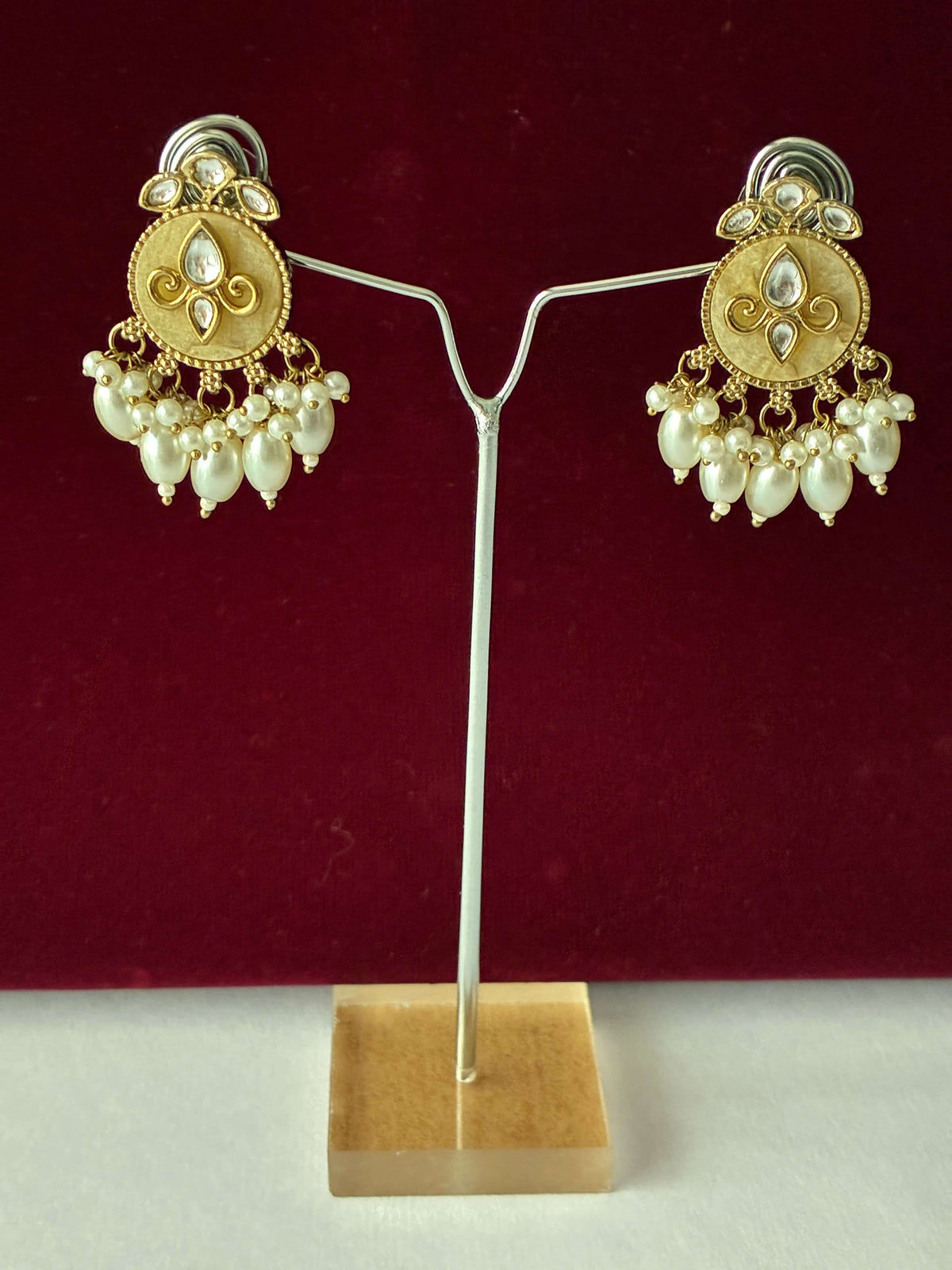 Indo Western Mother of Pearl Drop Earring