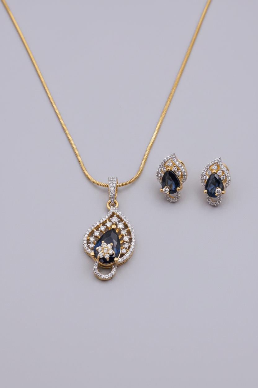 CZ Rich Royale Designer Pendant Set