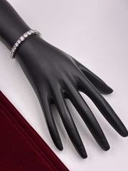 CZ Silver tone Single Line Bracelet