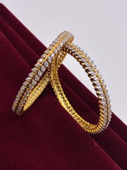 CZ Sequence of leaves Bangle