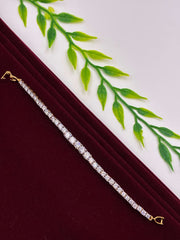 CZ Two tone Single Line Bracelet