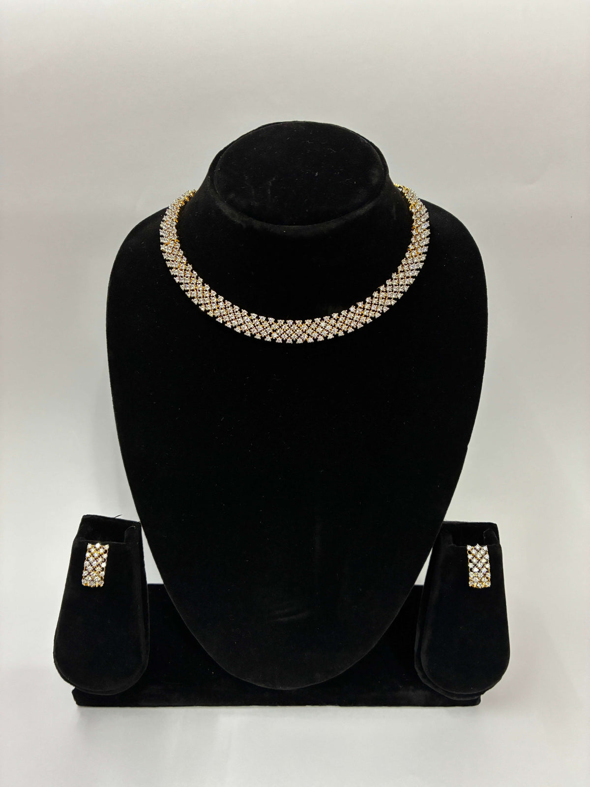 CZ Trending Dual Tone Necklace Set