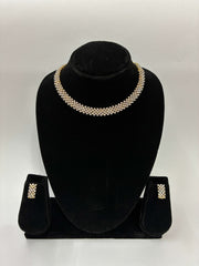 CZ Trending Dual Tone Necklace Set