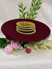 CZ Emerald Green Studded Classic Bangle