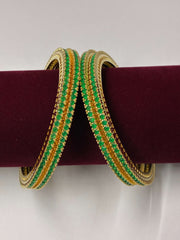 CZ Emerald Green Studded Classic Bangle