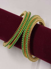 CZ Emerald Green Studded Classic Bangle