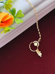 Kundan Moon design Nose Ring