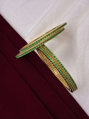 CZ Emerald Green Studded Classic Bangle