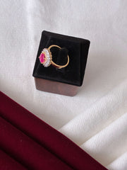 CZ Ruby Elegant Finger Ring
