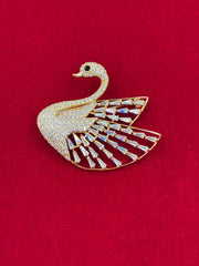 Sparkling Swan Brooch