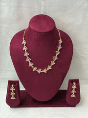 CZ Geomatric Pattern Necklace Set