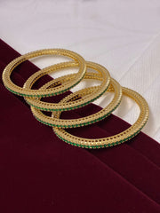 CZ Emerald Green Studded Classic Bangle