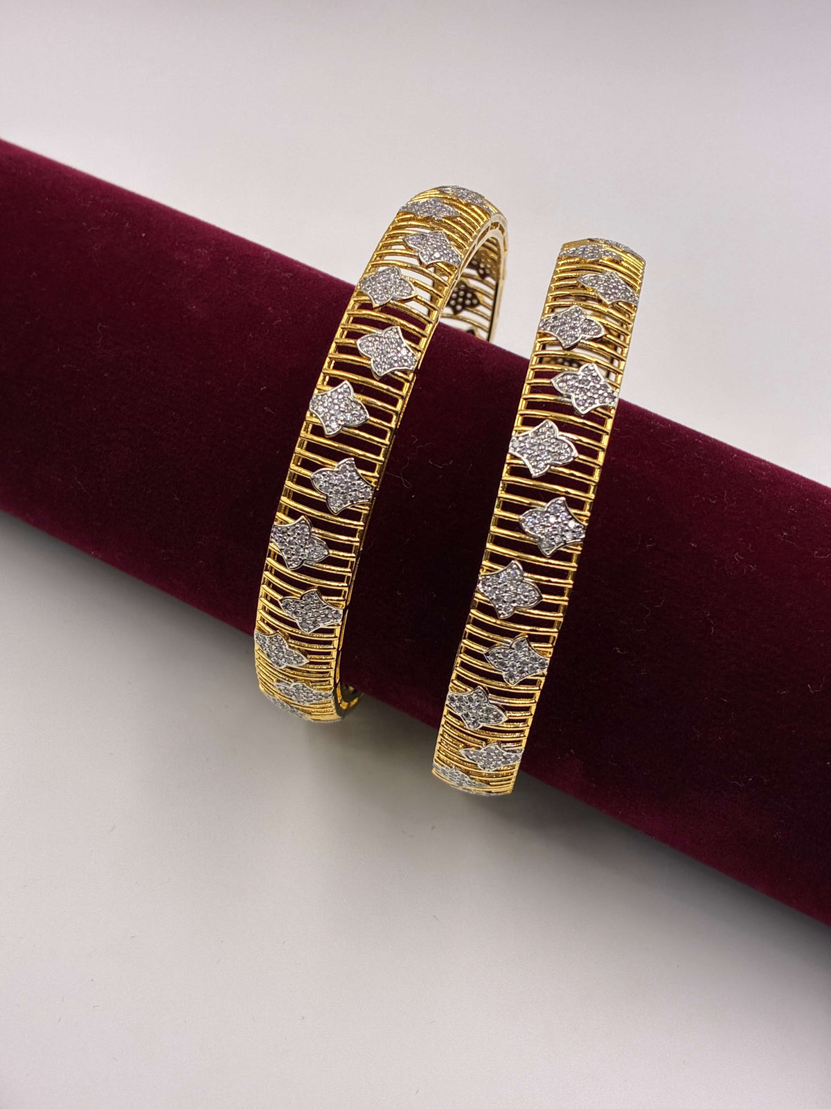 CZ Broad Jali Designer Bangle