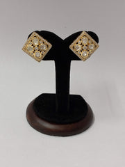 Kundan Studded square Classic Studs