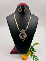 CZ Beautiful Designer Pearl chain Pendant Set