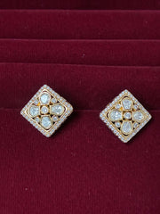 Kundan Studded square Classic Studs