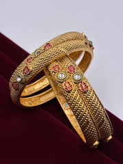 Antique Ruby Green Designer Bangle